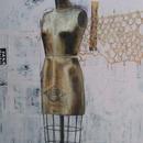 Dressmaker Form 1, 40" x 60", acrylic on wood cradles
