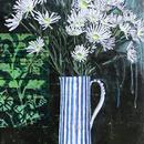 Jug - with Flowers, 18" x 24", acrylic on wood cradle